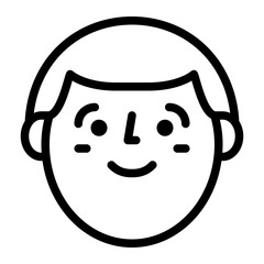 guy happy face man  icon