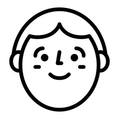 guy happy face smile icon