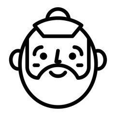 happy man guy face icon