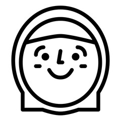 woman face happy profile icon