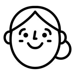 woman face smile head icon