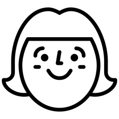 woman happy face smile icon