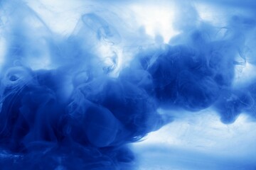 Blue dense smoke background