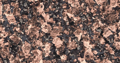 Vector terrazzo flooring tile pattern. Realistic granite dark texture. Ceramic kitchen surface. Flooring tile design, horizontal banner. Stone mosaic plate. 3d rock floor background. Bathroom decor