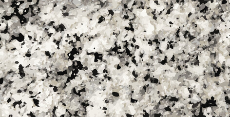 Granite flooring tile pattern. Realistic stone black, white texture. Ceramic kitchen surface. Flooring tile design, horizontal banner. Stone mosaic plate. 3d rock floor background. Bathroom decor