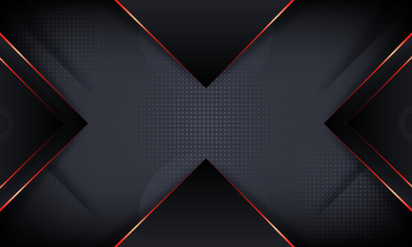 Modern Black And Red Gaming Background. Offline Gaming Background For Streamers