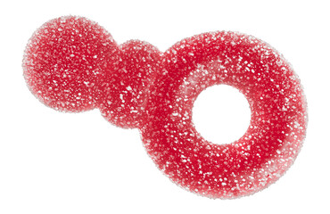 Pacifier Jelly Gummy Candy. Isolated on white background. 3d illustration.