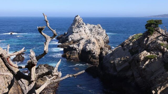 The rugged coast of California at Point Lobos State Natural Reserve just south of Monterey California.