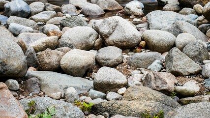 Background from beautiful rocks near river