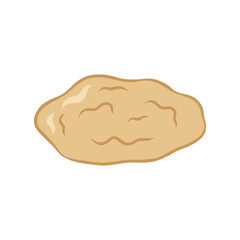 sourdough doodle icon, vector color line illustration