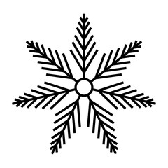 Obraz premium Snow flake icon.