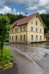 Fototapeta na wymiar Bürgerhaus in Gammertingen-Bronnen (Hohenzollern) im Landkreis Sigmaringen