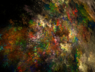 Plakat Imaginatory fractal abstract background Image