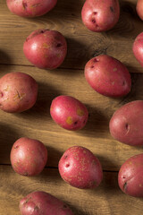 Raw Red Organic Potatoes