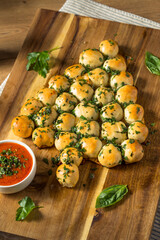 Homemade Pull Apart Christmas Tree PIzza Bread