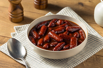 Homemade BBQ Cocktail Weiners in Sauce