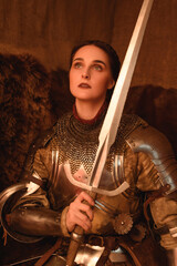Woman knight with sword