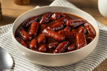 Homemade BBQ Cocktail Weiners in Sauce