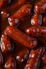 Homemade BBQ Cocktail Weiners in Sauce
