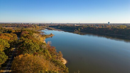 Naklejka premium Beautiful view of Hempstead Lake State Park on a sunny day. New York, USA.
