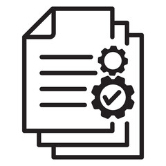 Document icon vector. Paper icon illustration