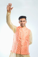 young indian man on traditional wear