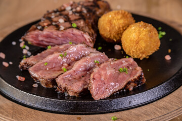 Typical colombian food and drinks, blue term meats