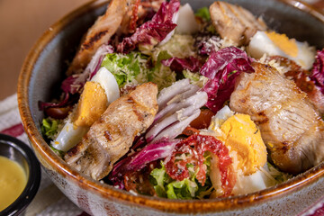 Typical colombian food and drinks, variety of salads