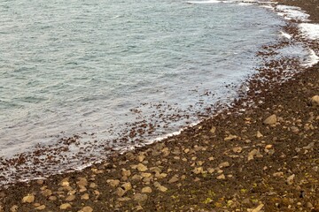 Beautiful shot of the coast in the Faroe Islands