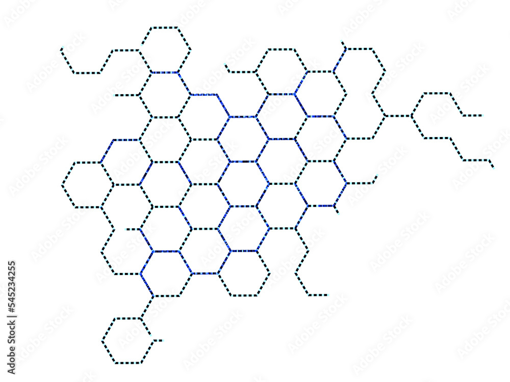 Aufkleber sphere network structure - abstract design connection design