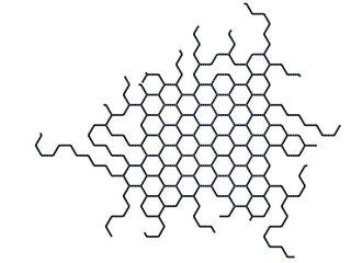 sphere network structure - abstract design connection design