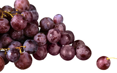 Purple Grape Cluster Close-up - Isolated