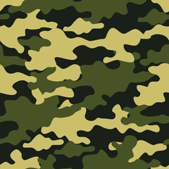 Seamless military camouflage. Vector design for textile and vinyl prints. Vector image.