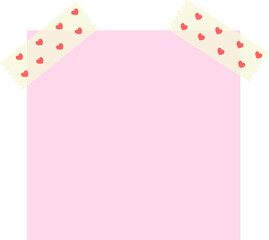 Pink sticky note paper illustration