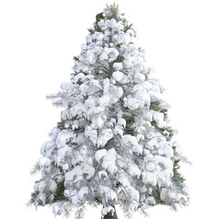 Christmas tree loaded with snow that you can decorate yourself