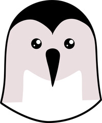 Penguin. Cute penguin animal of the south pole. Winter animal. Character for children. flat cartoon style