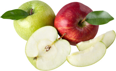 Red and green apples
