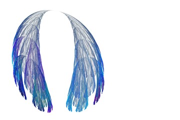 blue paint brush art design 