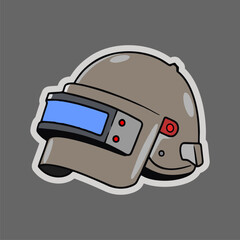 Obraz premium Pubg helmet level 3. Vector illustration