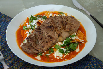 mexican food chilaquiles
