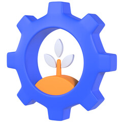 Sustainable energy 3D icon