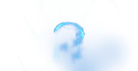 Global network. Blockchain. 3D illustration. Neural networks and artificial intelligence. Abstract