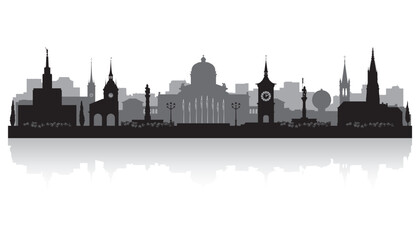 Bern Switzerland city skyline silhouette