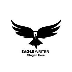 eagle writer logo design concept