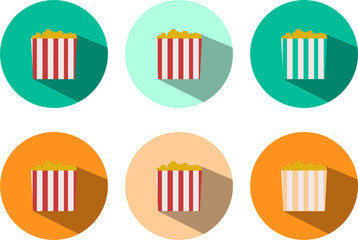 Set of social media and multimedia icon with different colors