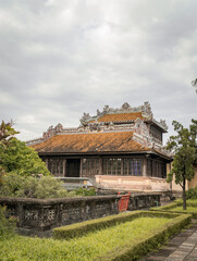 Obraz premium detail of the facade of the imperial gate in Hue Vietnam