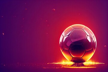 Naklejka premium Midjourney abstract render of football world cup