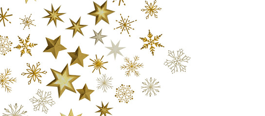 Winter christmas sky with falling snow