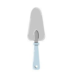 Small garden trowel for gardening. Hand drawn vector illustration. In home gardening tool isolated on white.
