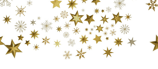 Fototapeta na wymiar Snowflakes falling for christmas decoration abstract
